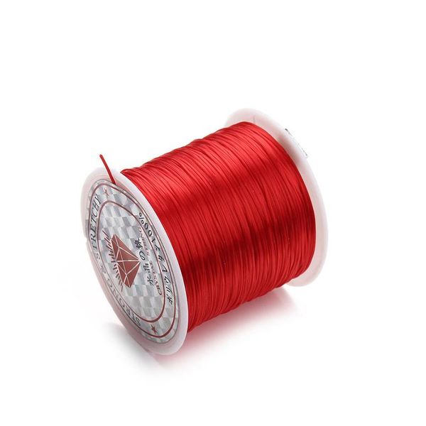 

40m/roll black white stretch elastic cord elastic thread for beading cord string thread diy bracelets necklace jewelr wmttor, White;red