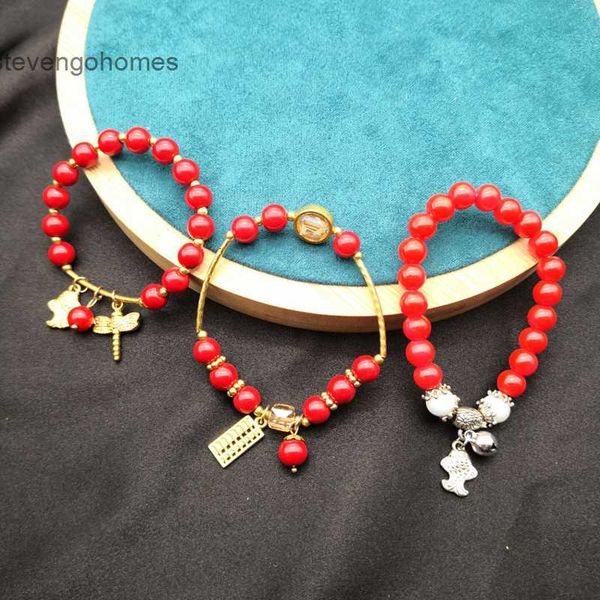 

transport red bead the year of life bracelet, Silver