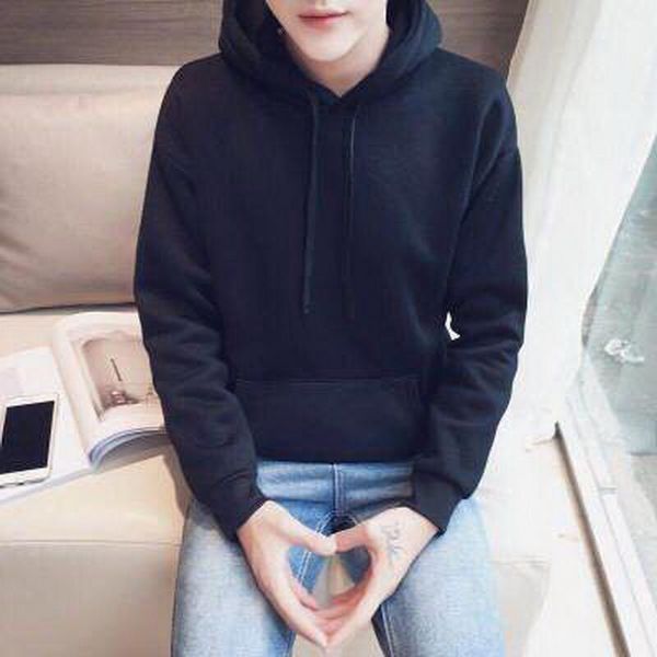 

faliza 2019 new spring hoodies men sweatshirts hip hop streetwear long sleeve hooded sweatshirt sudaderas para hombre wy1121, Black