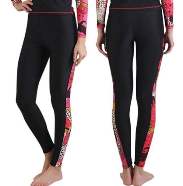

two-piece suits sbart slim leopard swimming pants for womens swimsuits diving wetsuits rash guards water sports trousers a71dbo1