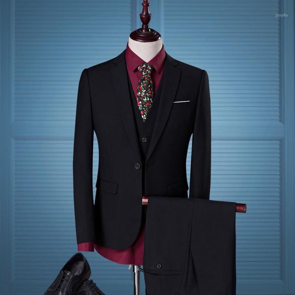 

3pcs suit men 2017 costume homme fashion slim fit men wedding dress suits formal wear business blazer set(jacket+pant+vest) 5xl1, White;black