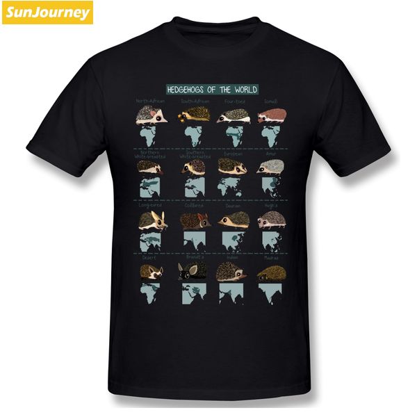 

hedgehogs of the world t-shirt men plus size cotton custom short sleeve men's shirts sport hooded sweatshirt hoodie