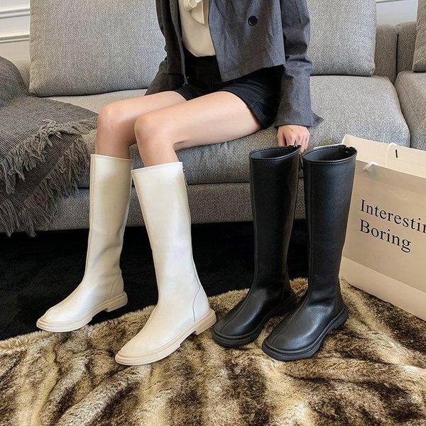 

boots women new 2020 round toe shoes winter footwear luxury designer booties ladies zipper low heels booties rubber fashion, Black