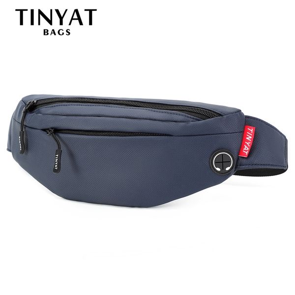 

tinyat winter women waist bag pack purse male pu casual large phone belt pouch men travel fanny banana money 220216
