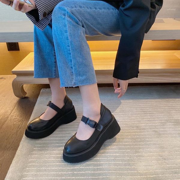 

dress shoes fall women pumps high heels buckle casual woman autumn square heel mary jane low womens ymb2541, Black