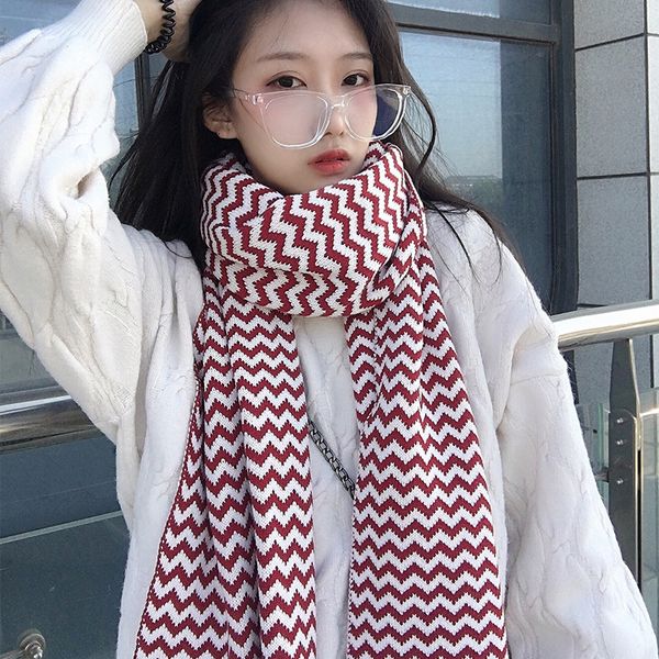 

new scarf women winter students winter warm and warm shawl 201026, Blue;gray