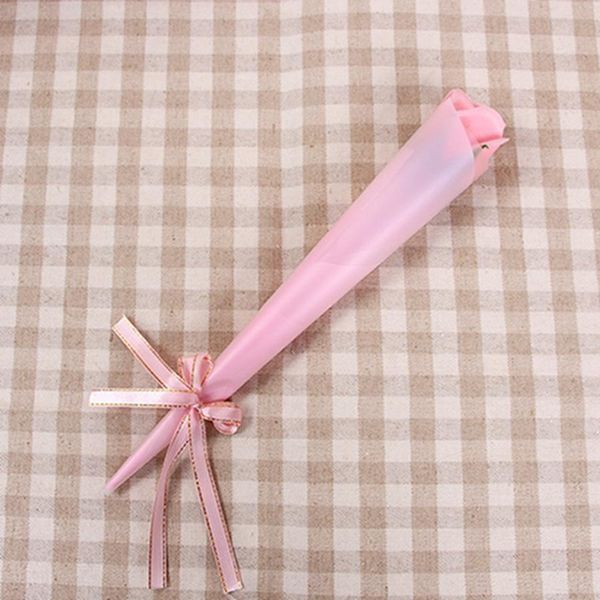 

couple valentine's day gift multi colors single-branched rose flower stylish romantic large plastic flower with packaging box dh0917