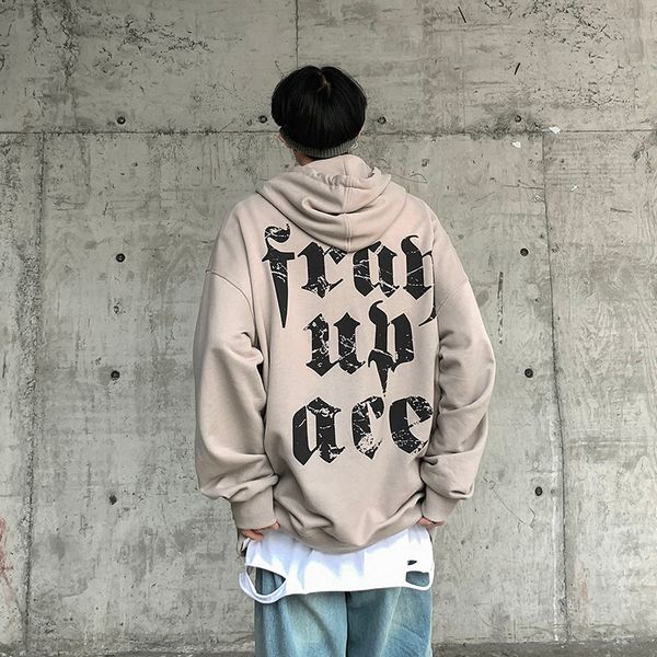

2021 new new harajuku loose hip fashion long-sleeve hoodie style male spring personality 00ub, Black