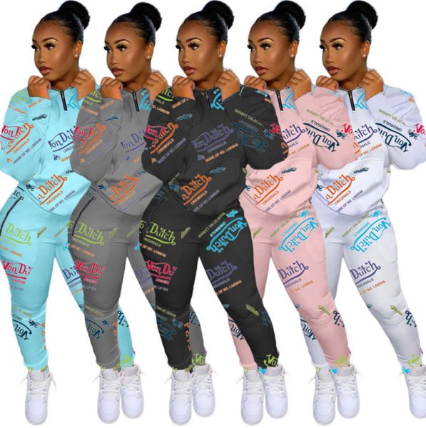

women tracksuit letter printed two pieces outfits designer clothes 2021 zipper cardigan long sleeve pants ladies 2 piece jogger sets, Gray