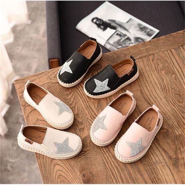 

autumn rhinestone star baby girl casual boy children soft shoes y201028, Black