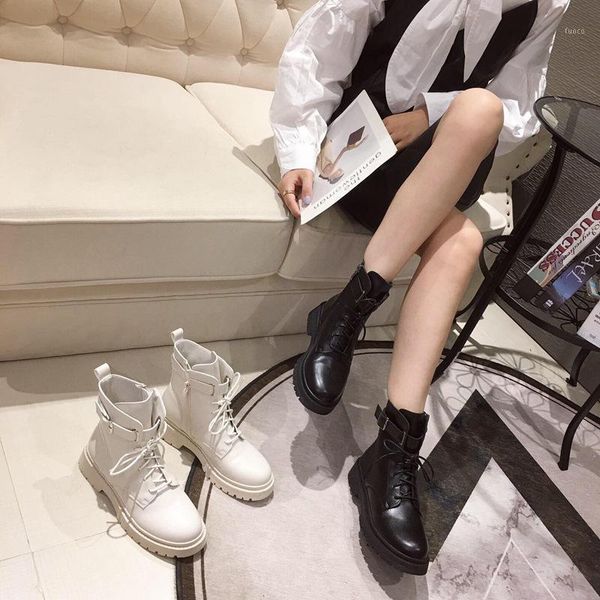 

boots women's autumn shoes round toe winter footwear luxury designer booties ladies boots-women low heels 20211, Black