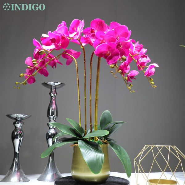 

- 1 set bonsin real touch purple orchids traditional diy flower arrangment with pot event centerpiece decorative flowers & wreaths