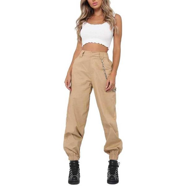 

2021 autumn women fashion casual sweatpants new women girl long loose high waist trousers with chain gymnastics dance pants, Black;white