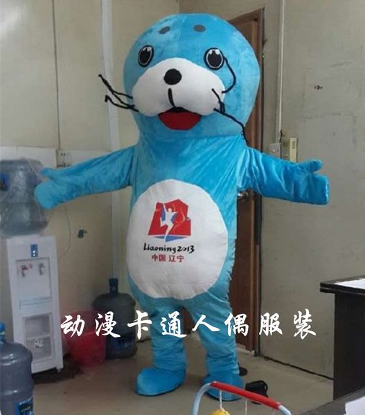 

mascot costumes seal mascot costume sea lion aquarium cartoon character ocean role-playing game fancy dress party christmas gift, Red;yellow