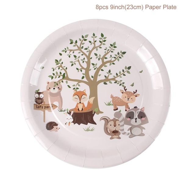 

тарелка fengrise животных бумаги джунгли для вечеринок safari джунгли birthday party decoration дети safari джунгли party baby shower wmtktf