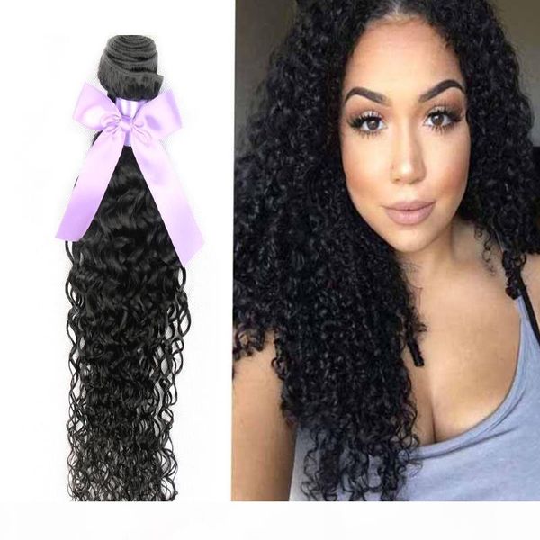 

peruvian curly human hair weaves 100% virgin unprocessed 6a brazilian malaysian indian cambodian mongolian kinky curls hair extensions, Black