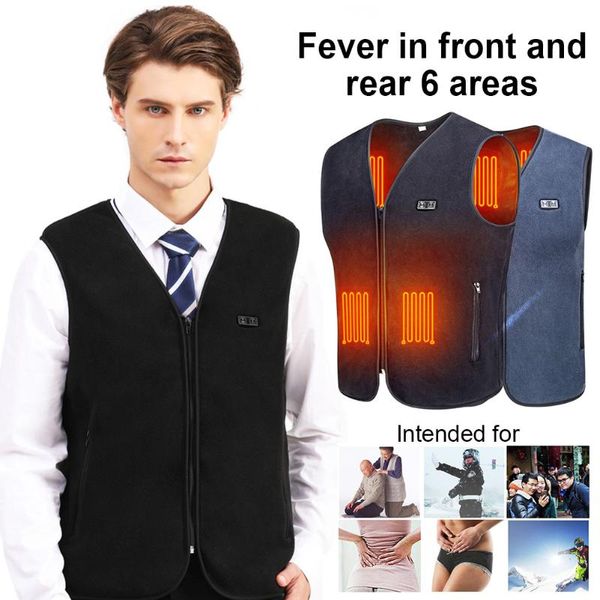 

outdoor t-shirts men women golf adults usb rechargeable electric heated vest 3 modes soft warm hiking temperature adjustable camping, Gray;blue