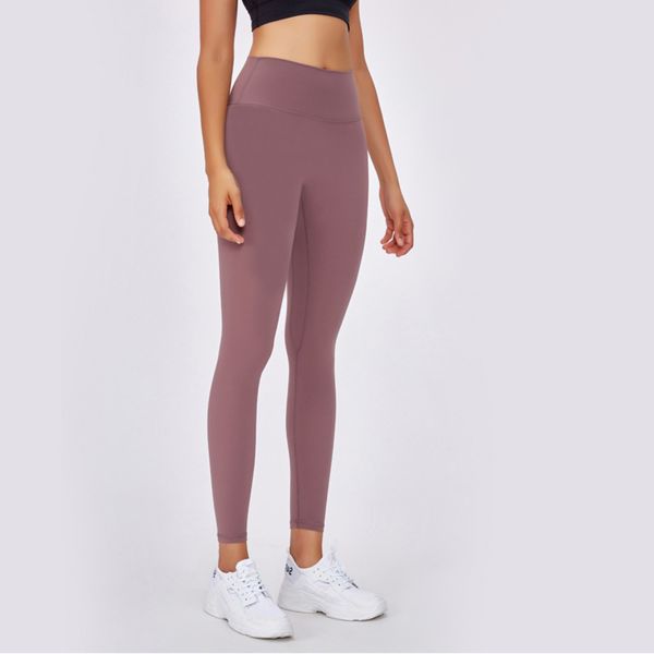 

2020 new nude yoga pants women's no embarrassment line high waist hip lifting elastic fitness sports capris seamless, Black