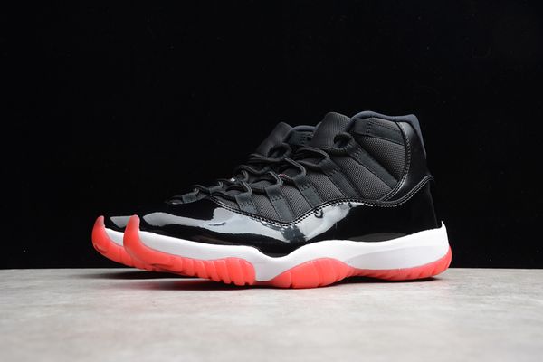 

new 11 high big slam dunk black red 378037-010 perfect carbon fiber 11s basketball shoes men's sports shoes all raw materials, White;red