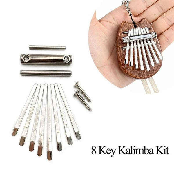 

key of kalimba,thumb piano kalimba bridge ,saddle 8 key set, diy spare parts for 8-key thumb piano silver