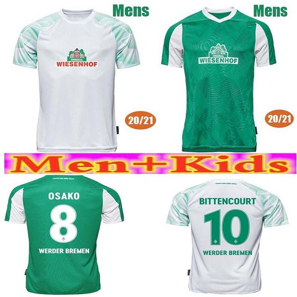 

2020 2021 sv werder bremen home pizarro eggestein soccer jersey 20 21 away rashica klaassen osako men +child suit, Black;yellow