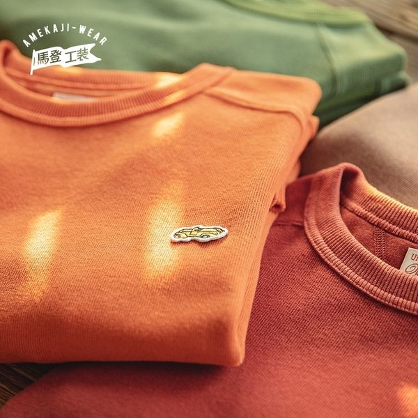 

maden harajuku vintage badge sweatshirt lover solid retro autumn cotton sweatershirt men's sweatshirts clothing coat homm causal 201020, Black