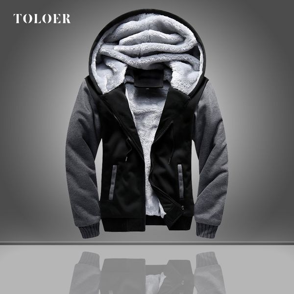 

2021 new winter mens thick warm jackets fleece men coat hoodie jacket hooded outdoor wear patchwork casual plus size s-5xl jjfn, Black