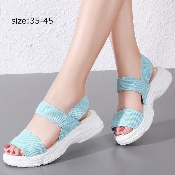 

women sandals 2020 fashion comfortabl ebreathable womens shoes platform sandals sandalias mujer wedge booties high heels1, Black