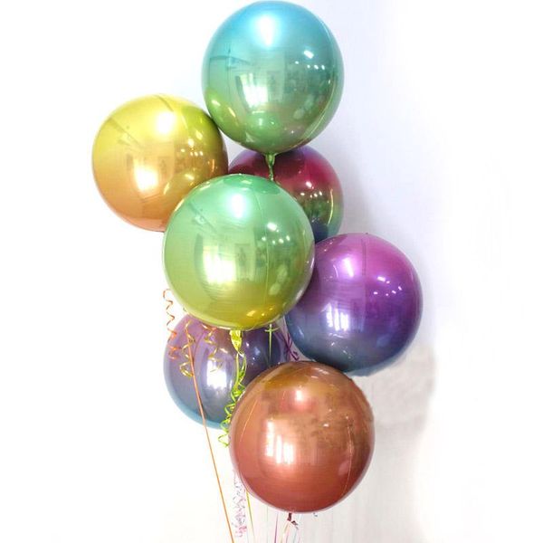 

3pcs 22inch wedding balloons gradient rainbow birthday balloon iridescent globos valentine's day party decoration helium baloon