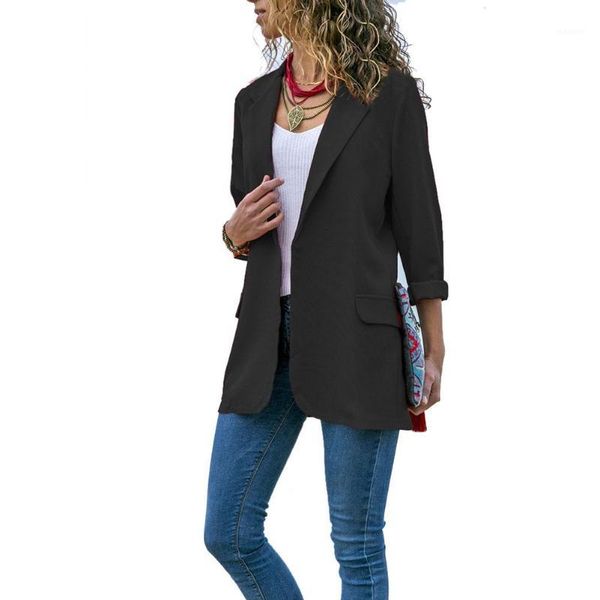 

european and american piecing slim solid color long-sleeved lapel suit with fake pocket1, White;black