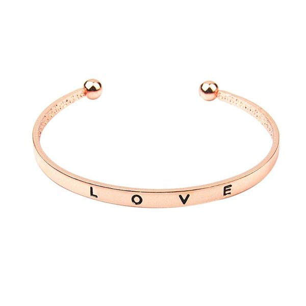 

bangle otoky bangles alloy 1pcs fashion style hand love letter jewelry gift bracelet homme for women 925, Black