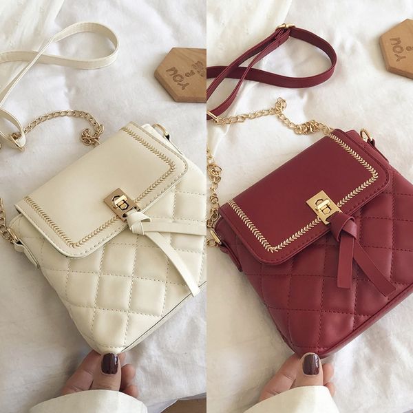 

advanced feeling small bucket small women's 2020 new fashion fashion versatile lingge chain crossbite bag net red bucket bag nqzgo