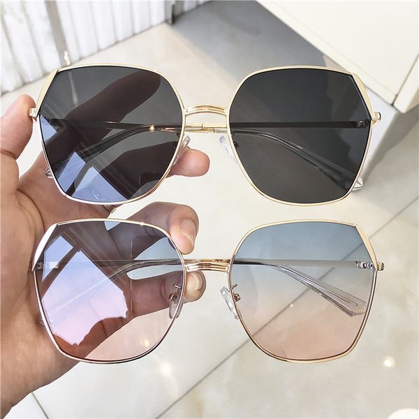 

lnew internet red same 2020 type ins large frame wind street for women anti ultraviolet sunglasses m, White;black