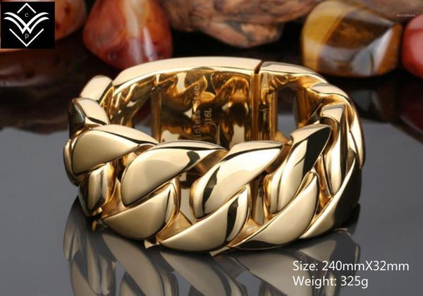 

cuff fashion titanium steel golden-plated man bracelet 1, White