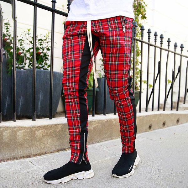 

2019 cotton men's full sportswear pants casual stretch men's fitness men's trousers tight sports pants trousers jogger pants, Black