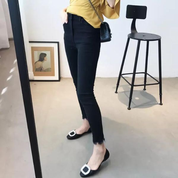 

women's jeans 2021 autumn women fashion black color pencil pants, Blue