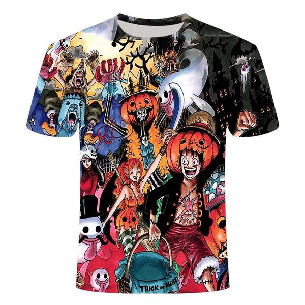 

anime summer one piece fun print 1d male and 3d print shirts humor oversized comics men clothing