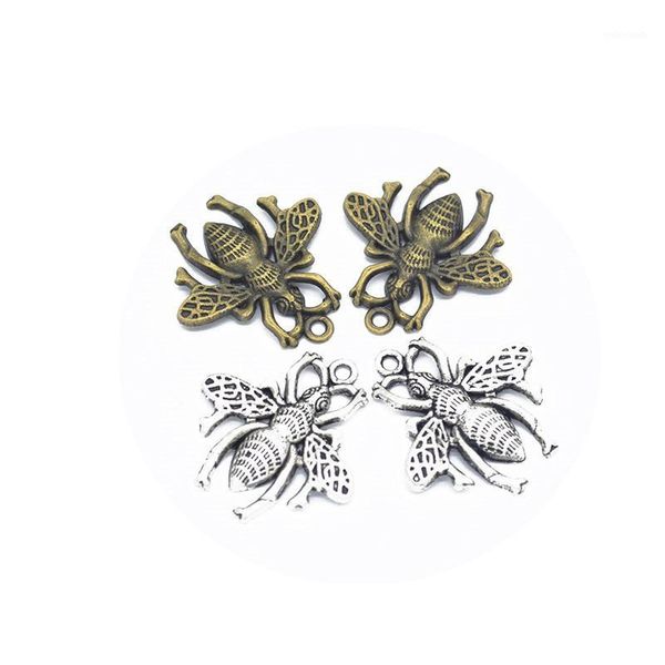 

charms 10pcs bee 26x25mm antique silver bronze jewelry making charm fit earring necklace bracelet handcraft1, Bronze;silver