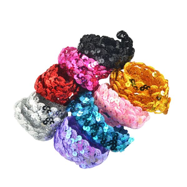 

8 pieces 1 yard paillette sequins beads ribbon lace trim embellishment for party 18mm