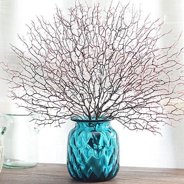 

new artificial coral branch fake tree home deskdecor branches dried plants home wedding party decoration drop shipping1