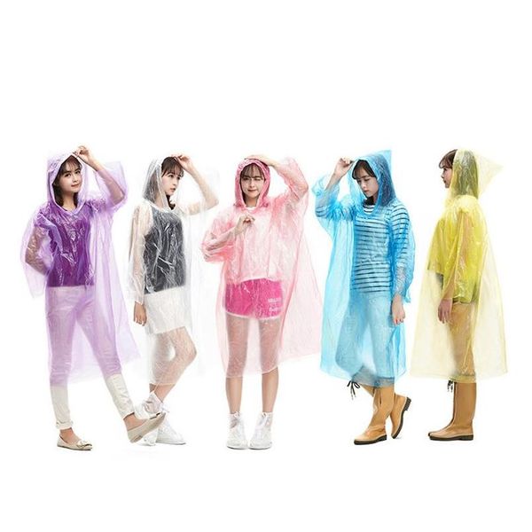 

disposable raincoat emergency waterproof hood poncho travel camping must rain coat v72re