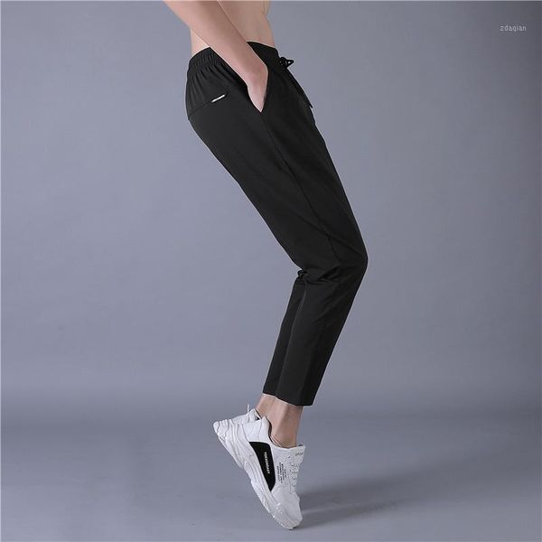 

men's pants 2021 summer casual men's long fashion cotton pants1, Black