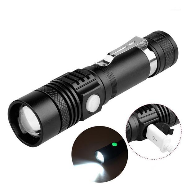 

flashlights torches usb highlight handy powerful aluminum alloy power tips long-range zoom mini small1