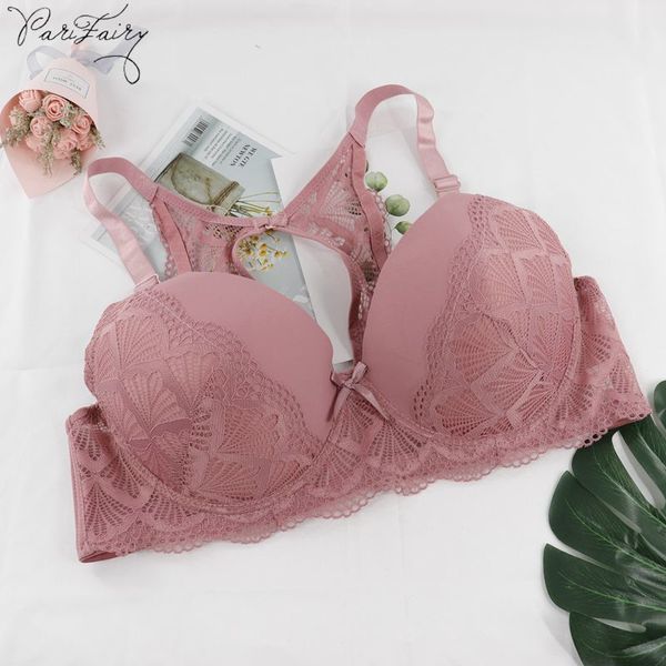 Parifairy Thle Cup completo Plus Size Bras 44 46 48 50 52 54 E F Grande Cup Bra Tamanho Grande Sexy Underwire Beauty Back Bras para mulheres 201202