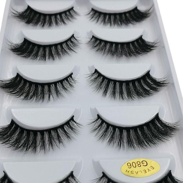 

5 пар норка ресницы природные 3d mink lashes красоты основы 3d накладные ресницы ложных ресниц cilios макияж полный strip lashes jlleki