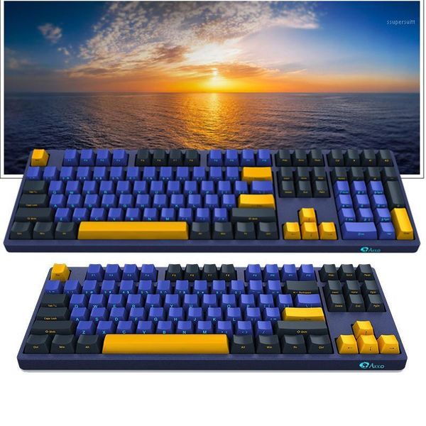 

keyboards original akko 3108/3087sp horizon mechanical gaming keyboard with cherry mx switch 104/87 keys pbt computer gamer type-c cable1