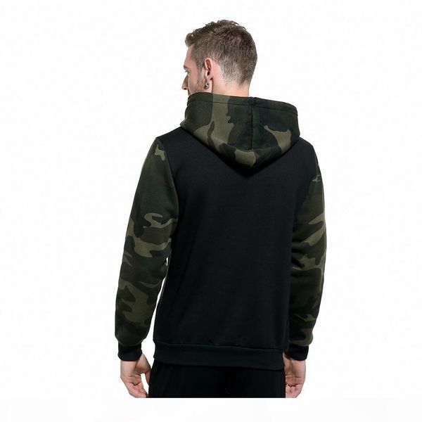 

2020 camouflage hoodies mens hiphop skateboard spring autumn sport sweatshirts homme hooded pullover top, Black