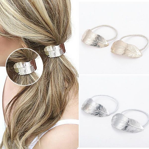 

2 шт. / установить pinse cheveux femme leaves cleans clips hairpins для волос износ для волос аксессуары для женщин мода ювелирные изделия a, Golden;white