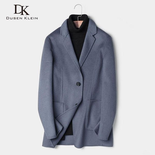 

wool winter men woolen jackets casual warm coat 2020 new long 88021, Black