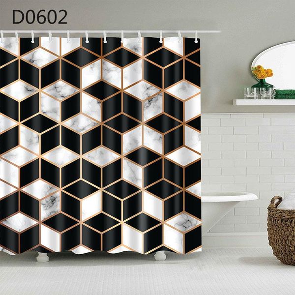 

nordic shower curtain geometric color printed bath curtains bathroom for bathtub bathing cover shower curtains with 12 pcs hooks sqcfcn